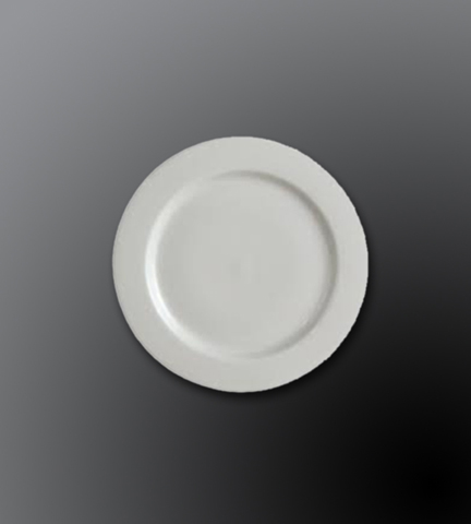 Rolled Edge Porcelain Dinnerware Alpine White Plate 5.5" Dia.